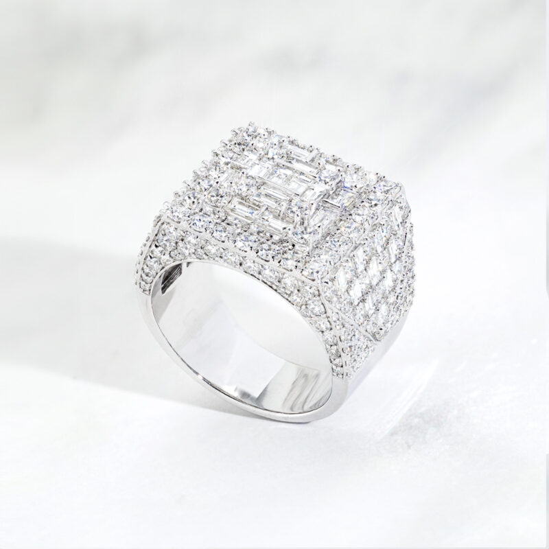 Nhẫn nam kim cương moissanite 7ly5 kiểm định GRA uy tín giá tham khảo 4 triệu đồng